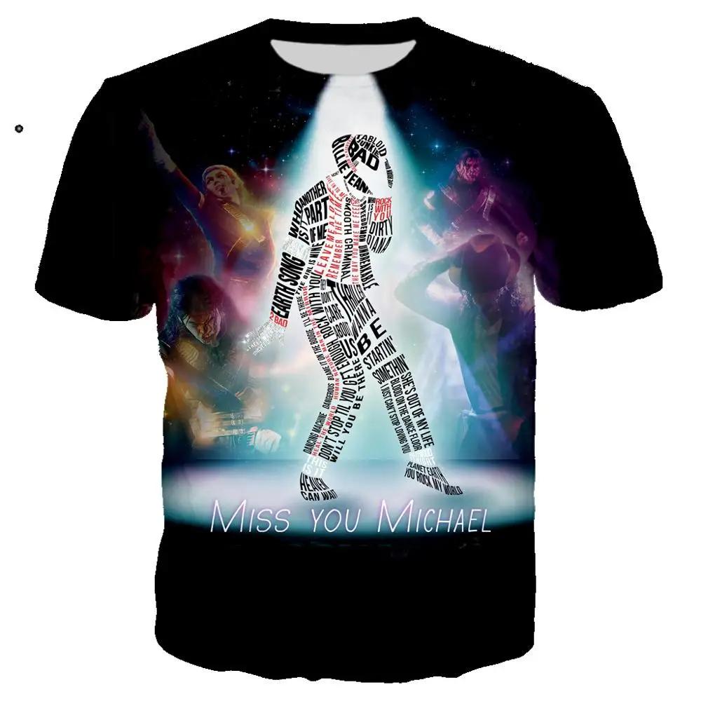 2026 Michael Jackson Printed 3D T-shirt Unisex Summer Casual Streetwear Hip Hop Short Sleeve Fashion Harajuku Oversized Tops