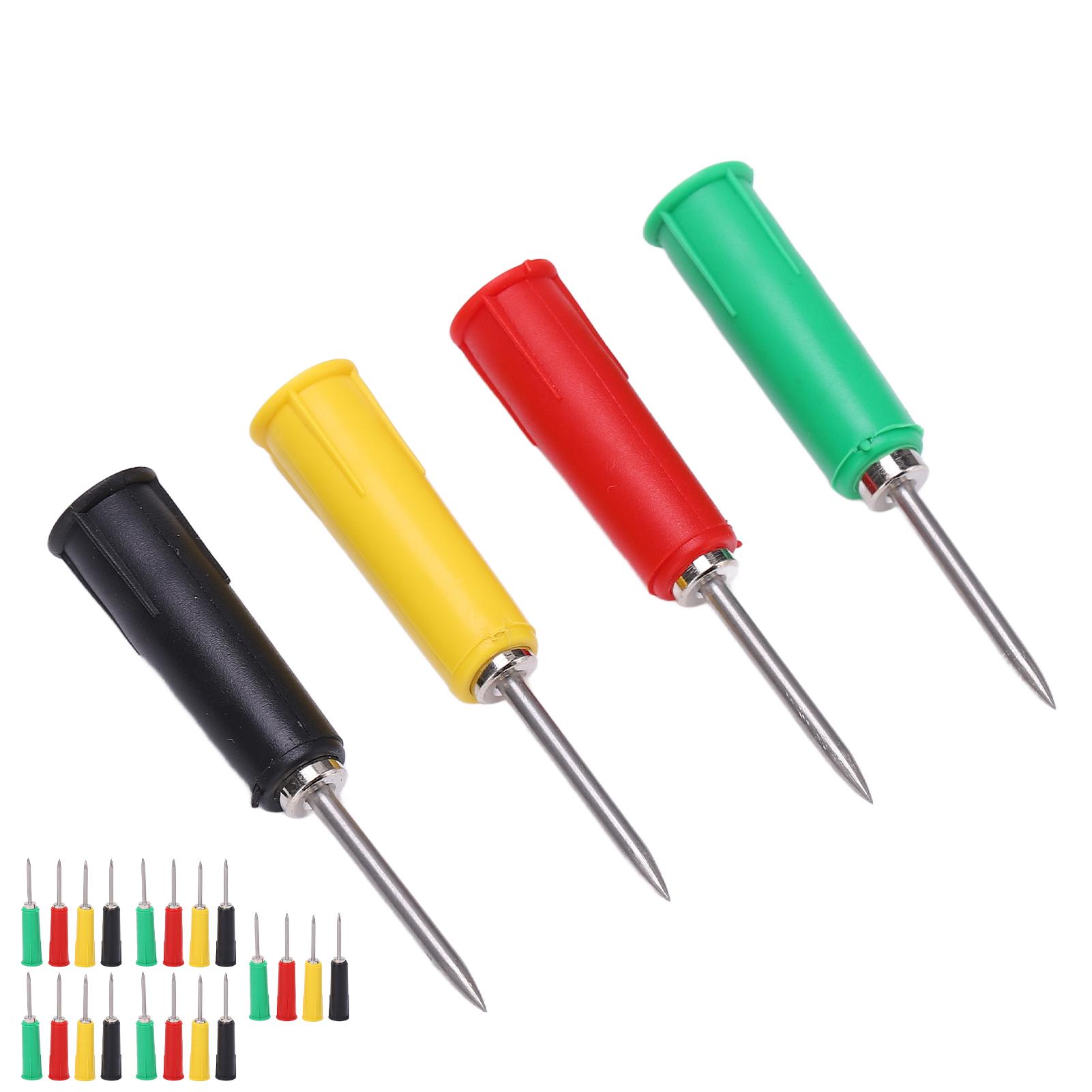 

Набір тестових пірсинг-голок 20 шт. 2 мм 4Кольорові щупи для мультиметра для 4 мм бананового гнізда Тестовий інструмент