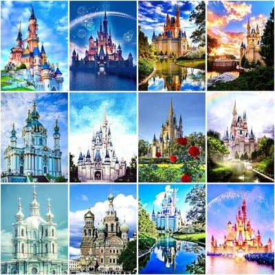 Diy 5d Diamond Painting Scenery City Mosaic Cross Stitch Architecture Landscape Diamond Embroidery Sale Home Decor