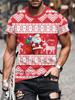 Mens Clothing Christmas Santa Claus Graphic T Shirts Short Sleeve Fashion T-Shirt O-Neck Oversized T-Shirt Casual Funny Tshirts