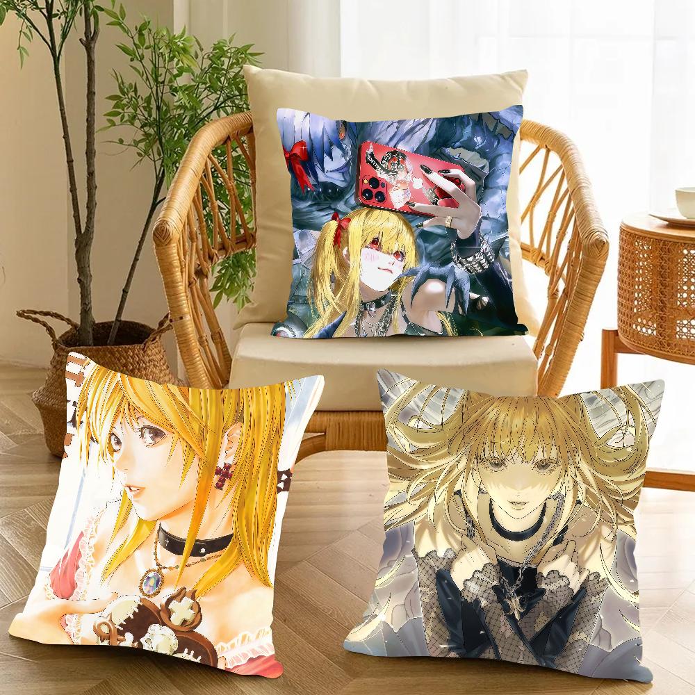 ANIME D-Death N-Note Misa Amane Pillow Case Applicable Space For Guest Rooms Interiors Cars Office House Decoration