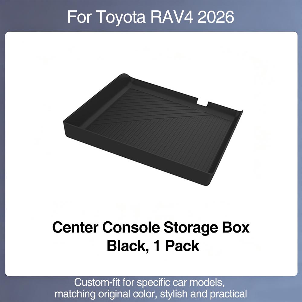 For Toyota RAV4 2026 Center Console Storage Box Silicone Anti-Slip Organizer Storage Box Holder Car Auto Interior Accessories