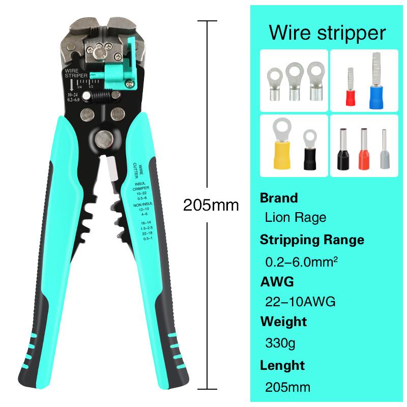 Wire Stripper Multifunctional Wire Stripping Pliers Adjusting Insulation Wire Stripper for Wire Stripping, Cutting, Crimping