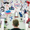 Birthday Decor Party Spiral Hanging Decorations For Barber Shop Celebrations