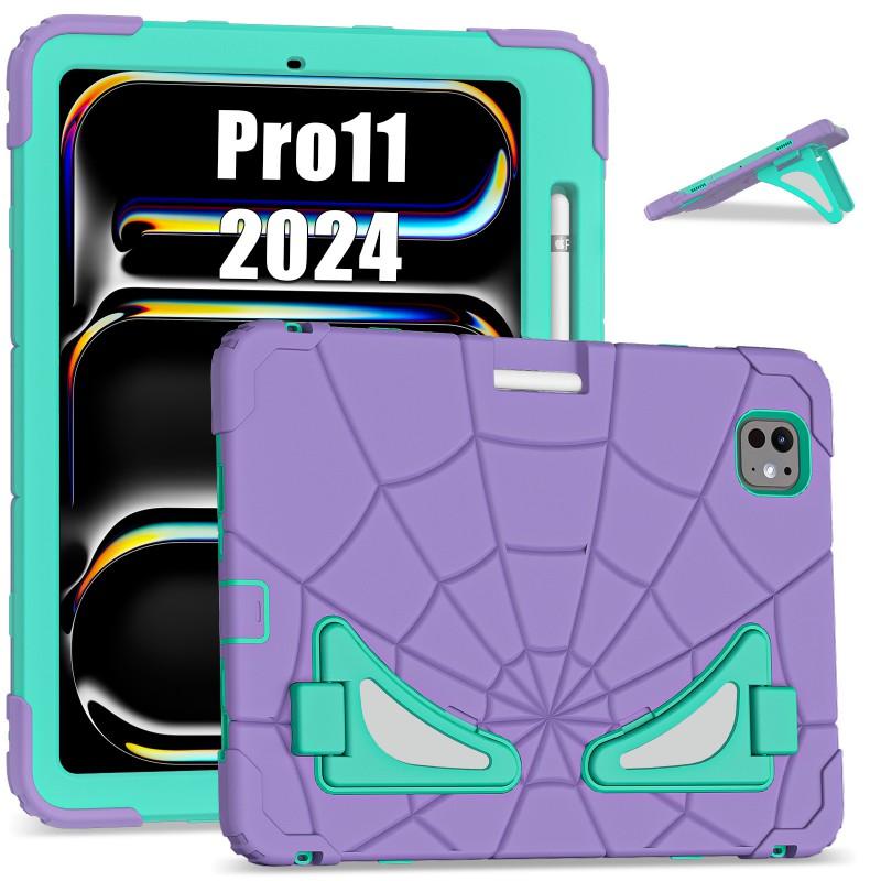 Spider-Man Silicone Case IPad Pro 11 Inch With Kickstand Shockproof Full Cover Kids Air 4 5 10th Gen