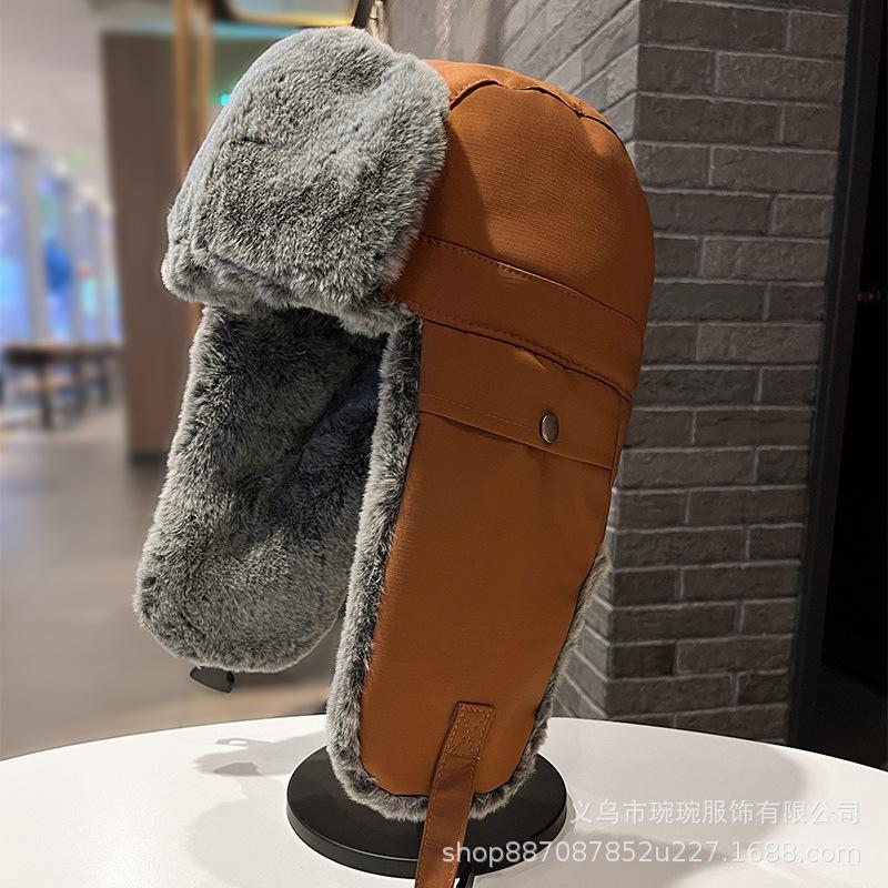 New Tarp Plush Lei Feng Hat Children Winter Warm Cycling Windproof Ear Protection Northeast Skiing Mongolian Cotton Hat