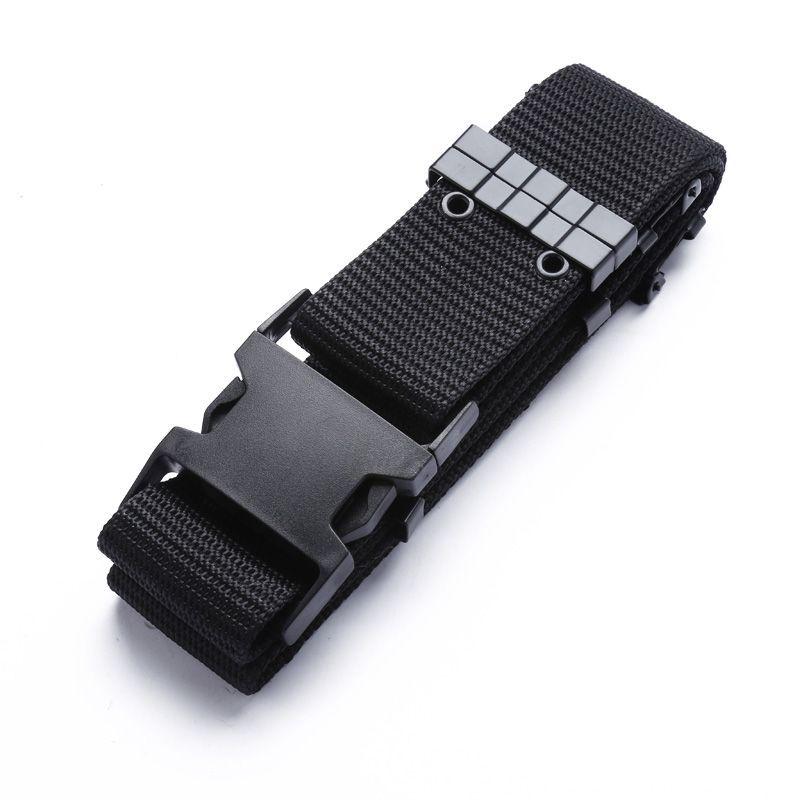 Men's Black Tactical Nylon Belt - Adjustable Military Outdoor Wear