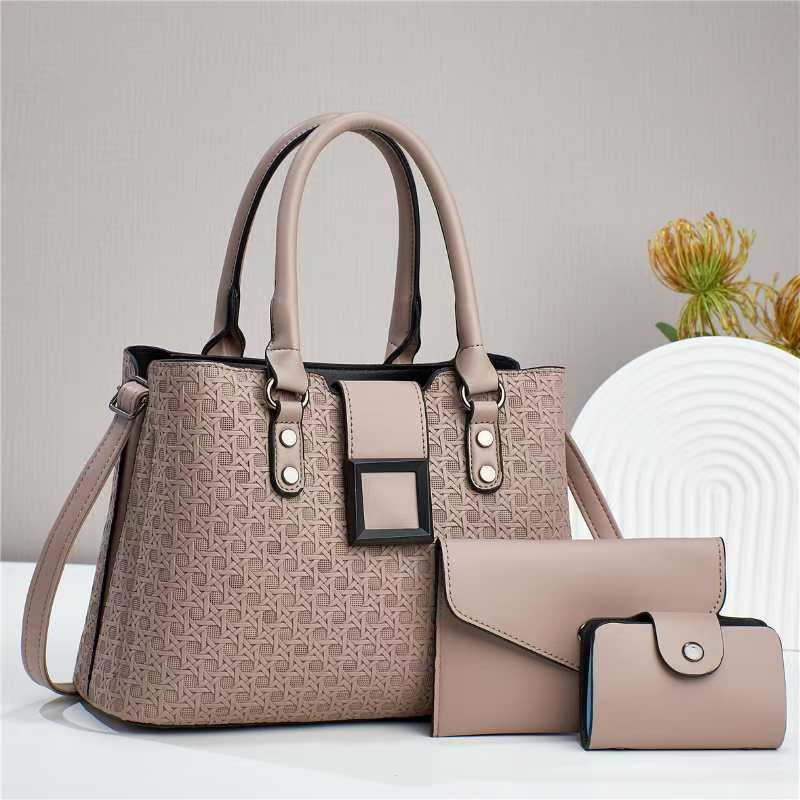 Three-piece Women's Bag Women's Texture Large-capacity Handbag Fashionable and Elegant Tote Bag Single-shoulder Crossbody Bag for Women