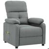 Exclusive House - Dark Grey Fabric Massage Armchair