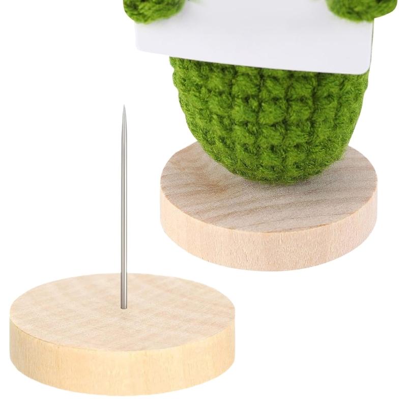 24 Pcs Double Needle Dolls Stand Crochet Dolls Holder Wood Crochet Dolls Stand Action Figure Stand