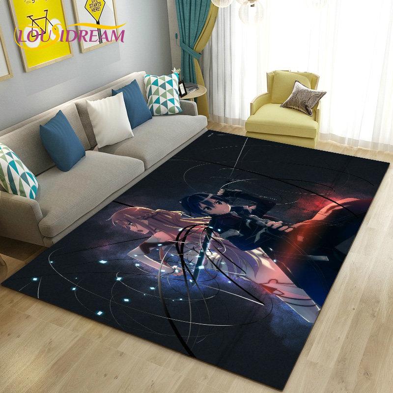 SAO Sword Art Online Anime Area Rug Large,Carpet Rug for Living Room Bedroom Sofa Doormat Decoration, Non-slip Floor Mat Cover