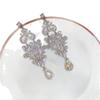 Silver Needle Korean Court-Style Rhinestone Water Drop Earrings: Elegant High-End Fashion Ear Studs