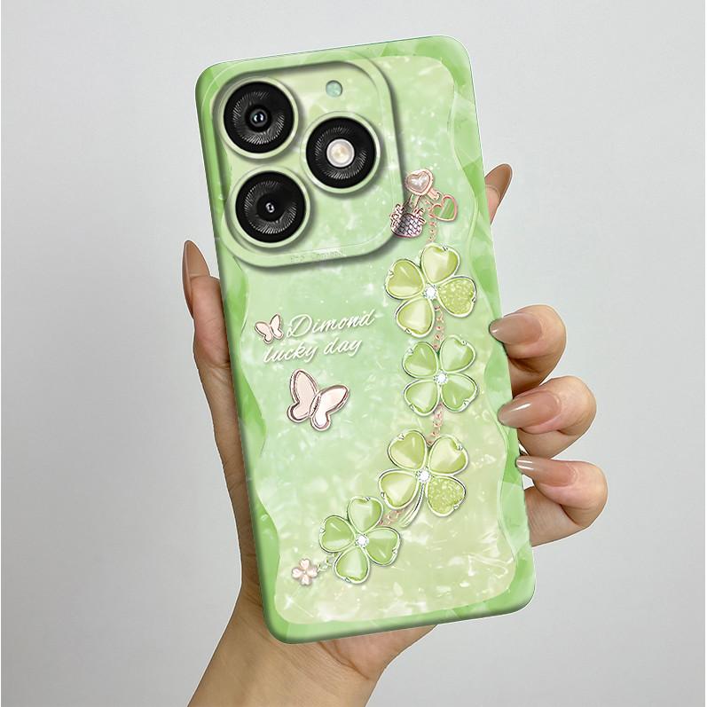 For Itel A50 A667L Casing Pretty Butterfly Flowers Soft Silicone TPU Shockproof Cover For Itel A50 A 50 ITELA50 2024 Phone Case