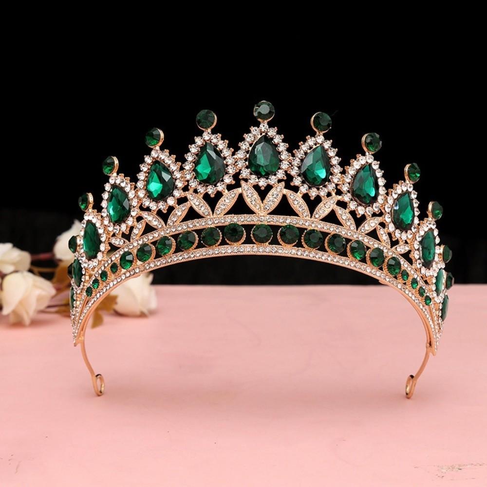 Luxury Elegant Crystal Bridal Tiara Metal Wedding Hair Tiara Princess Crown  Birthday Celebration