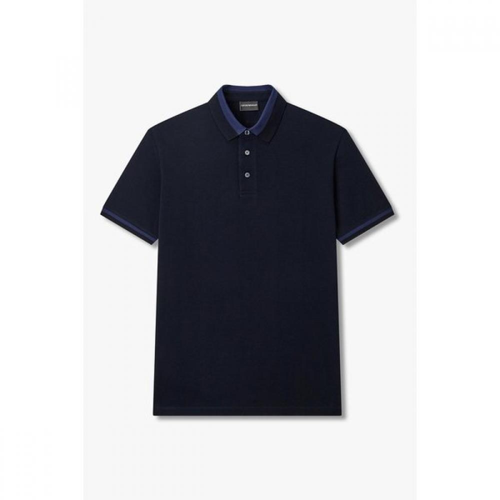 Emporio Armani Men S contraSt Trim Pique Polo Shirt A516126082 S