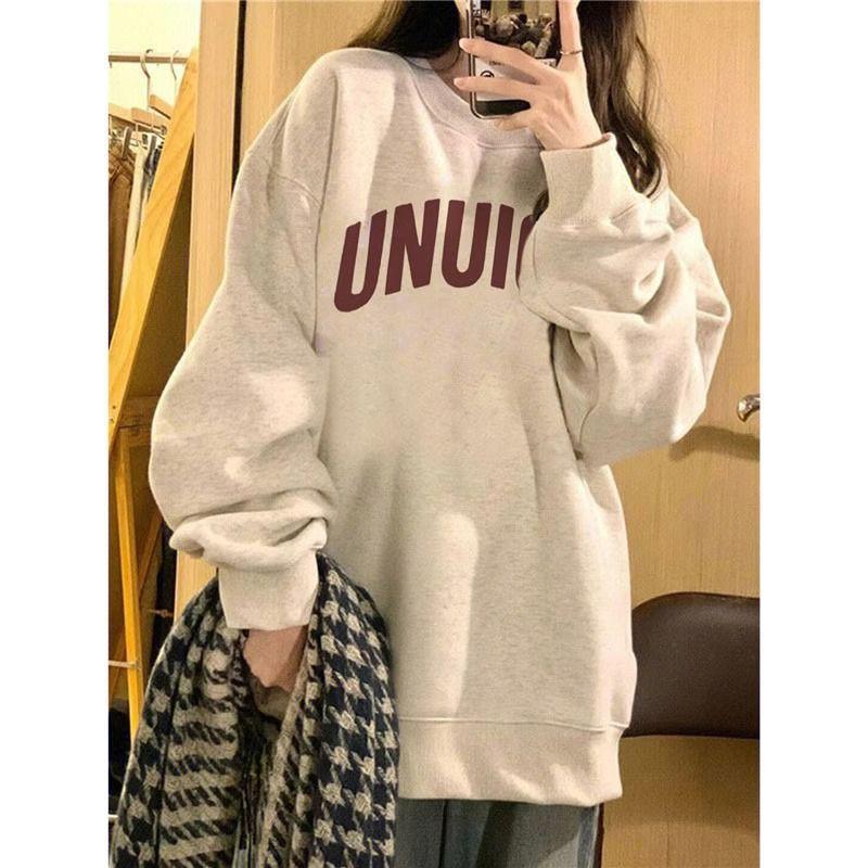 Unisex Crewneck Sweatshirt Geometric Print Casual Top Teens Early
