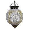 big size spherical shaped glass pendant/hanging lamp for living & home decoration turkish lamp (Multicolour, bulb not included); Made in India