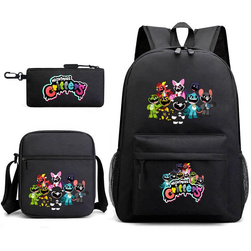 Poppy's Game Time Starry Sky Elementary School Bag Nightmare Animal Large Capacity Backpack Three-piece Set
