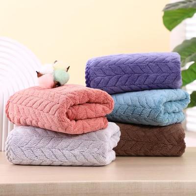 Coral Fleece 80g Ultra Soft Absorbent Household Travel Absorbent Quick Drying Hair Thick Towel