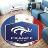 France National Football Team Round Area Rug,Carpet Rug for Living Room Bedroom Sofa Playroom Decor,Non-slip Floor Mat