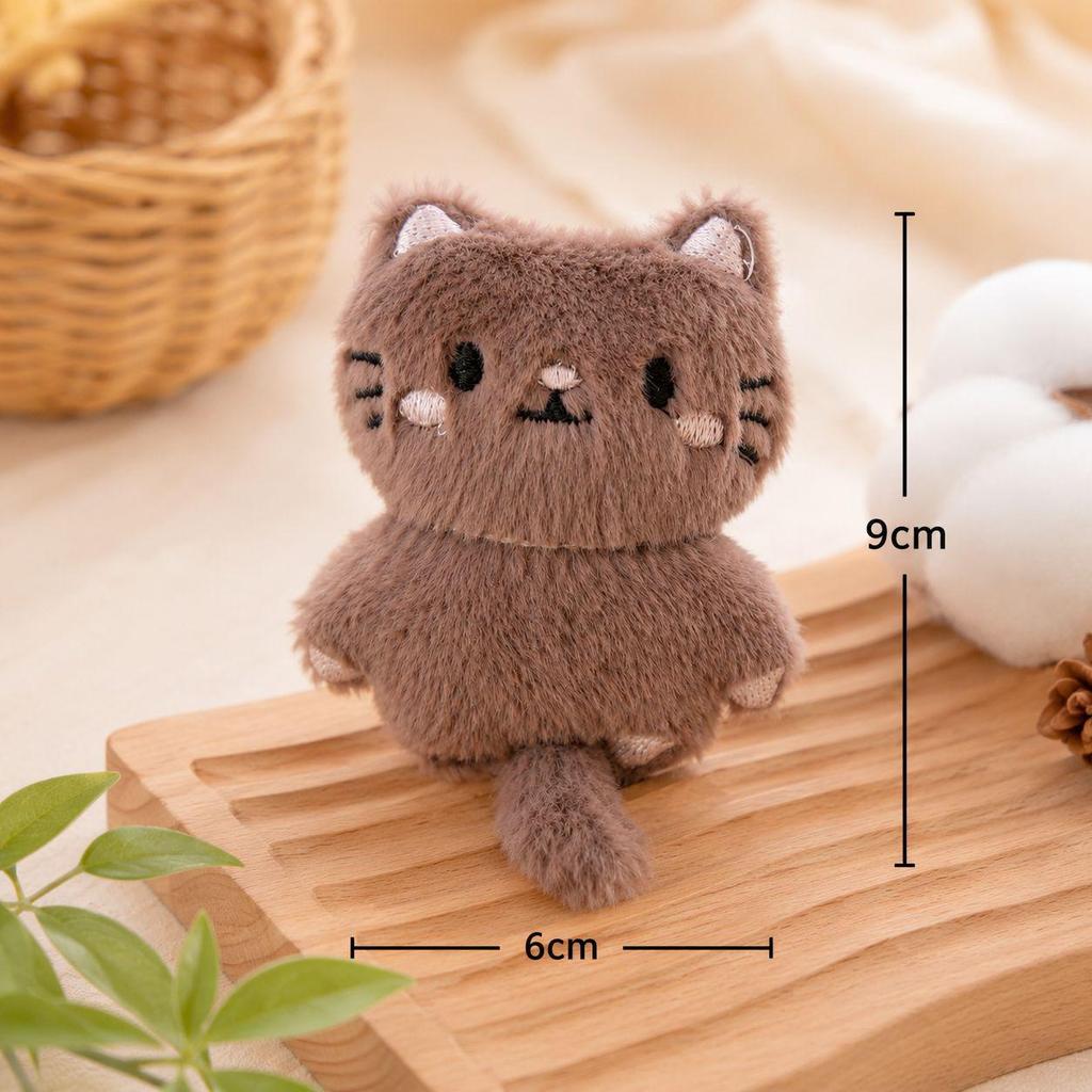 Japanese Kitten Plush Keychain for Backpacks