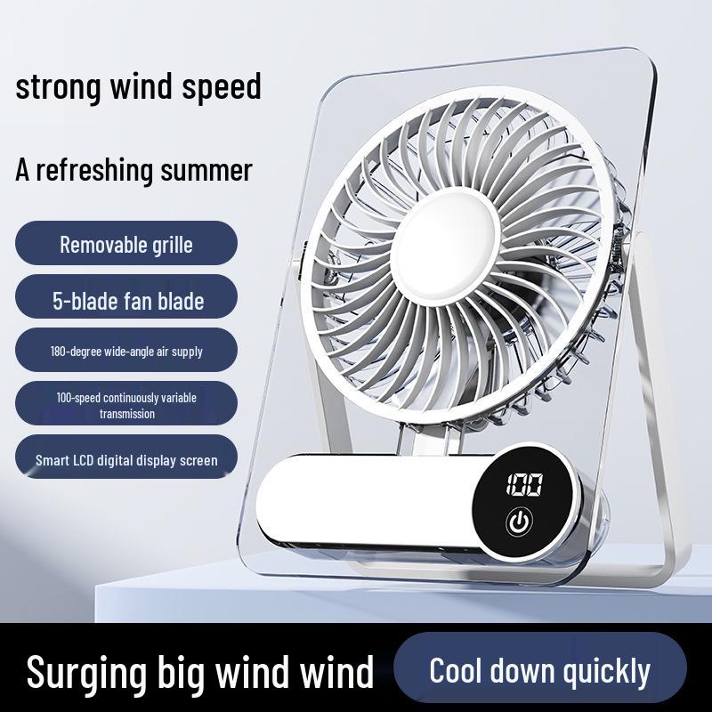 Ultra-thin Wall-mountable High Wind Power Handheld Desktop Fan for Dormitory and Office