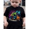 European Sizes Boy'S T-Shirt, Trucks... Print, Comfortable And Casual Round Neck, Short Sleeved