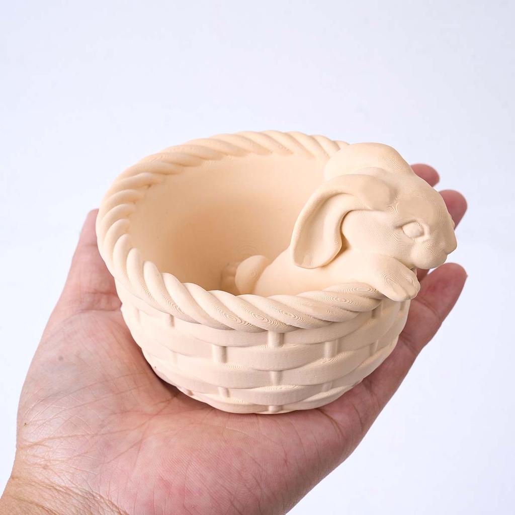 3D Bambuskorb Kaninchen Kerzenglas Silikonform DIY Osterhase Verzierungen Basteln Gips Harz Aufbewahrungsbox Gießformen
