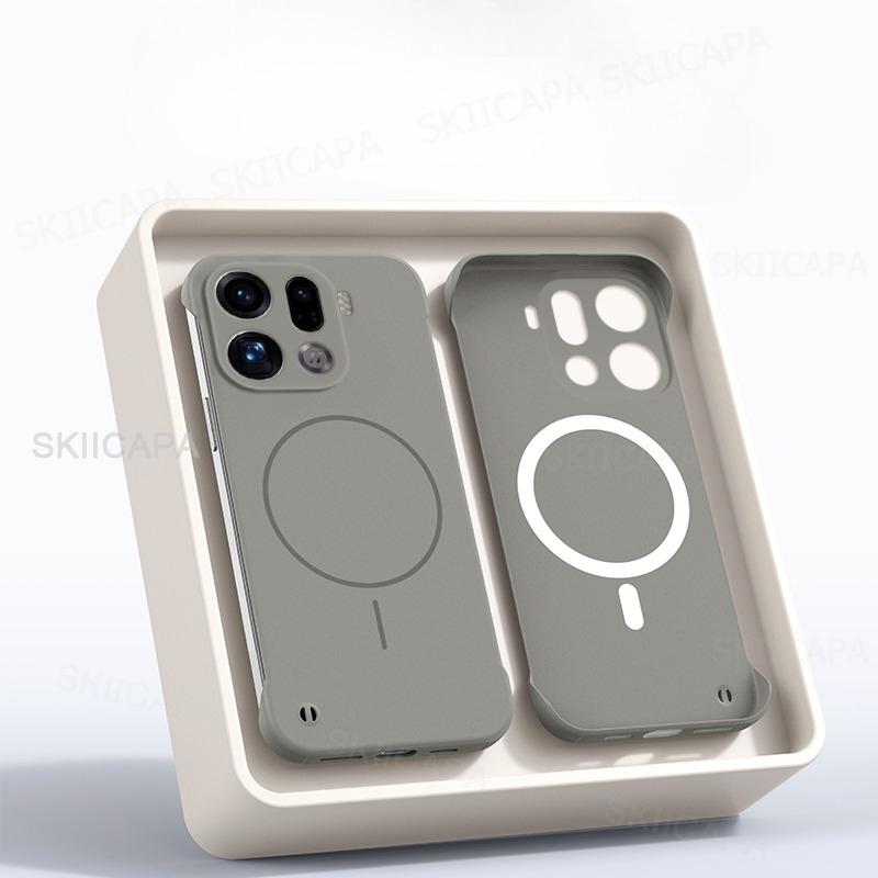 For Magsafe Bezel-less Phone Case for OPPO Find X9 Pro Ultra Thin Frameless Hard PC Magnetic Cover for OPPO Find X9Pro Funda