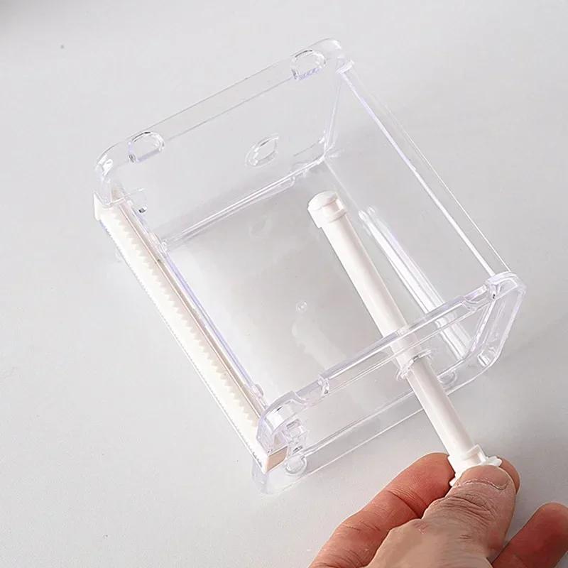 Household Convenience Creative Cutter Set Tape Dispenser Transparent Holder Storage Box Office Washi Tapes Organizer Accessories