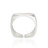 UNI.J [Ir251]Sanding Square Silver Ring