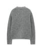 Intempomood Moss Crop Ribbed Cardigan_Gray
