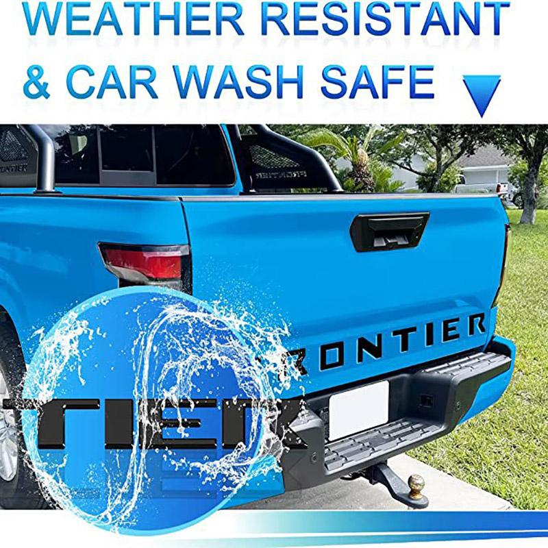 3d Emblem Tailgate Frontier Letters Rear Trunk Badge Sticker Decals Cover Trim For   Car Exterior Accessories