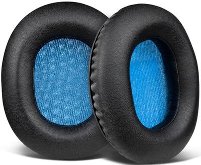SOULWIT Replacement Noise-Isolating Protein Leather Ear Pads and Cushions for Sennheiser HD6 Mix/HD7 DJ/HD8 DJ Headphones, Black