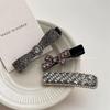 Elegant French Rhinestone Bow Hair Clip - Luxury Duckbill Design for Fashionable Temperament