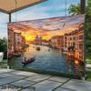 2D plane, 1 piece of Venetian water town, suitable for living room, a place for parties, a room for young people