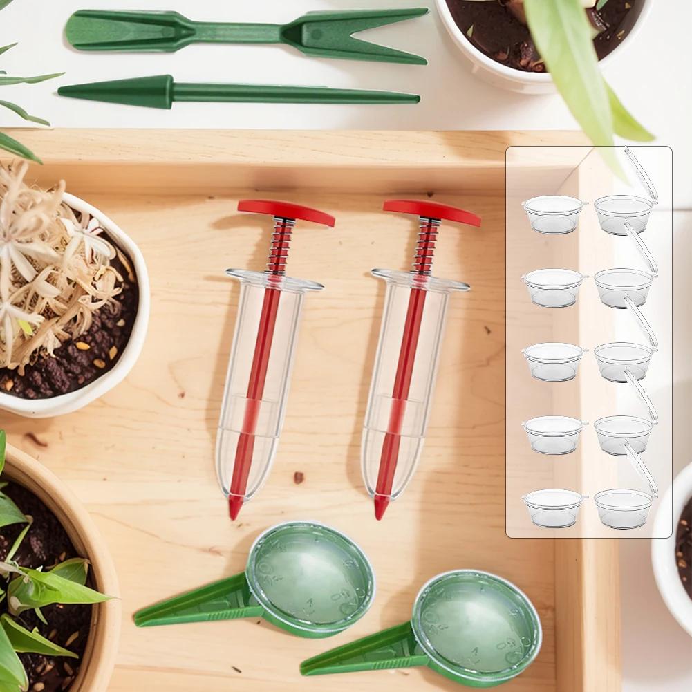 1set Mini Sowing Seed Dispenser Manual Sower Seed Spreader Handheld Seed Planter Tool 5 Different Settings Hand Mini Seeder