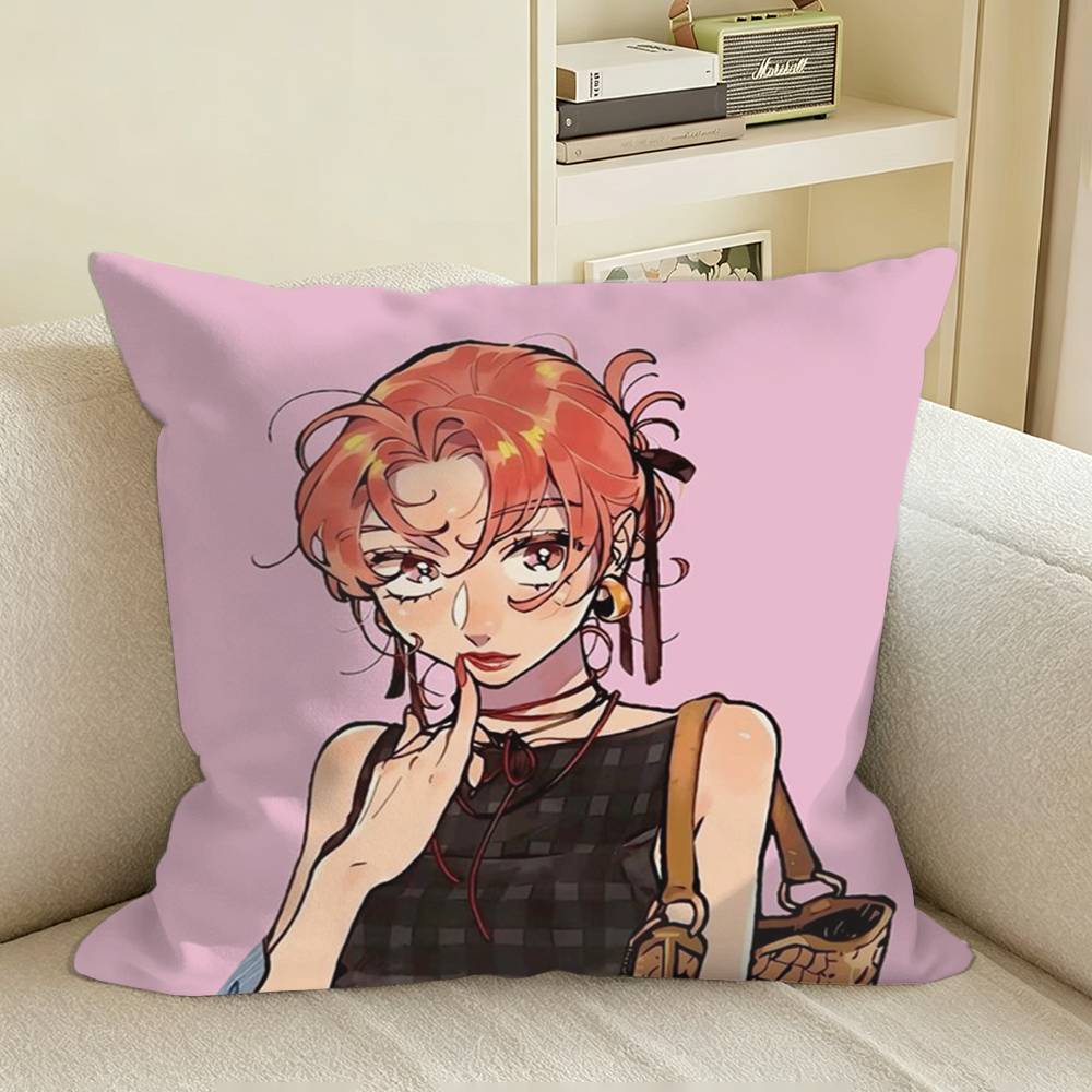 MMitsuki Green Yuri AAya OOosawaS Square Sofa Pillow Cover Solid Color Living Room Home Decor Cushion Case