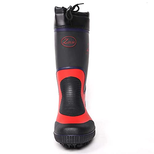 Co-cos nobuoka Herren Ziploa Stiefel mit Spikes und Stiften, Grau, Größen S/M/L (LL, 26,5-27,0 cm)