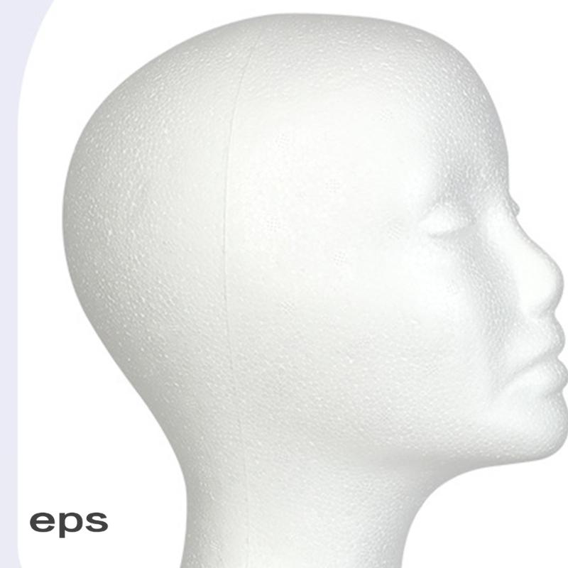 Weibliche Schaumstoff-Schaufensterpuppe Schaumstoff Perückenkopf Perückenständer und Halter Mannequinkopf-Modell Weißer Schaumstoff-Perückenständer zur Hutausstellung
