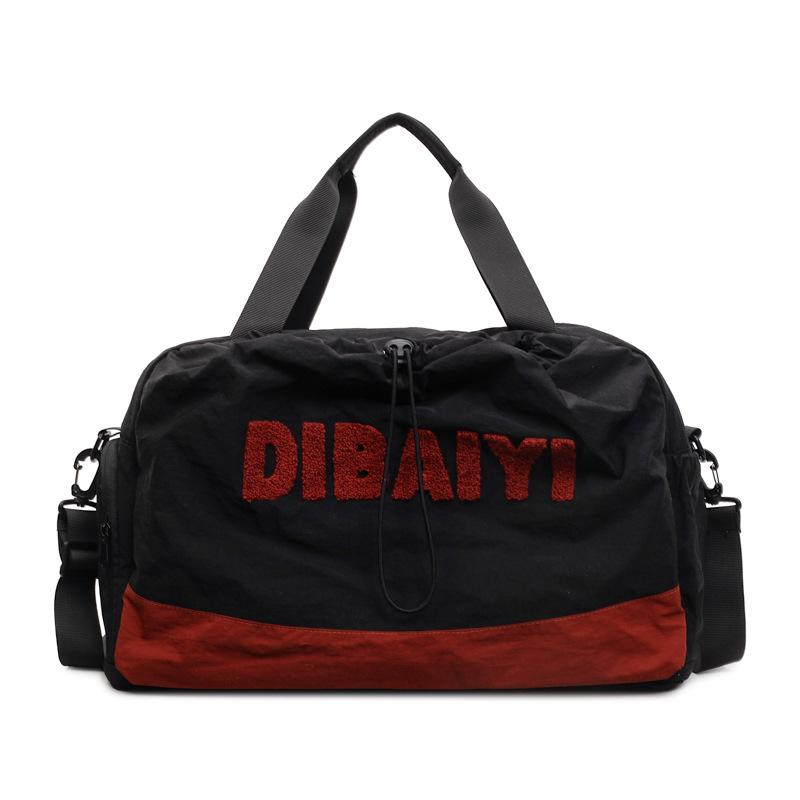 

Outdoor leisure sports fitness bag men s large capacity shoulder messenger hand-held short-distance travel bag women s business trip luggage bag чёрный