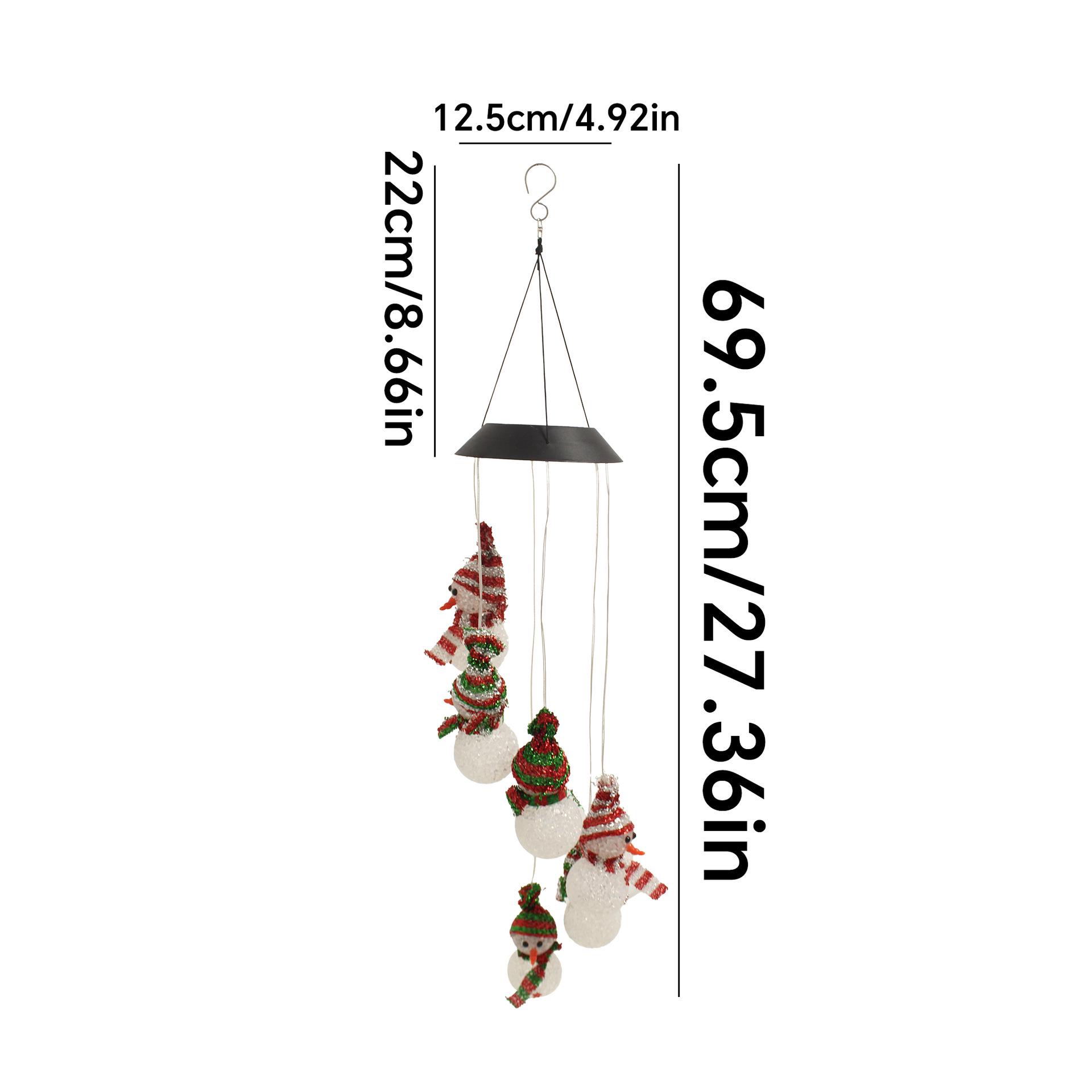 

Солнечный светодиодный снеговик-колокольчик: Рождественский ночник и украшение