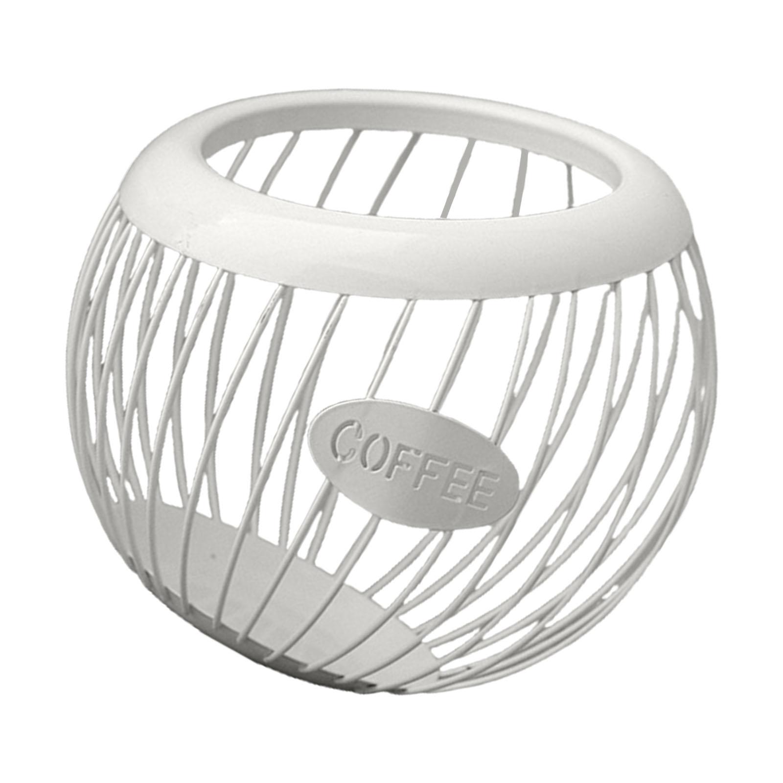 

Элегантная корзина для хранения кофе с отверстием для организации кухонных принадлежностей и поддержания порядка и стиля в вашем пространстве белый