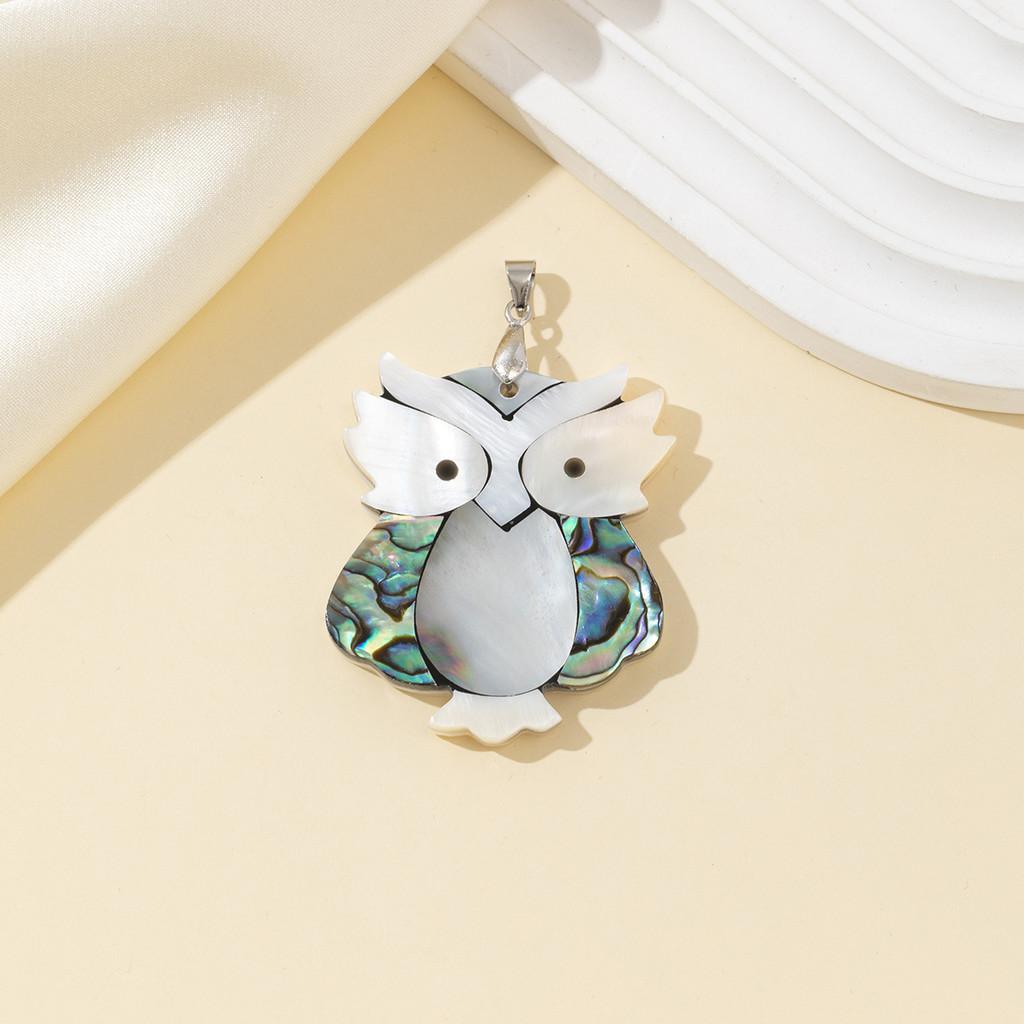 Handmade Shell Owl Pendant Necklace With Unique Design For Style Accessories