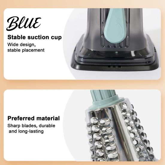 Kitchen Slicer Handheld Roller Vegetable Shredder Stainless Steel Blades Safe Food Processor Multi-Function Gadget for Julienne Cutting BPA-free Tool