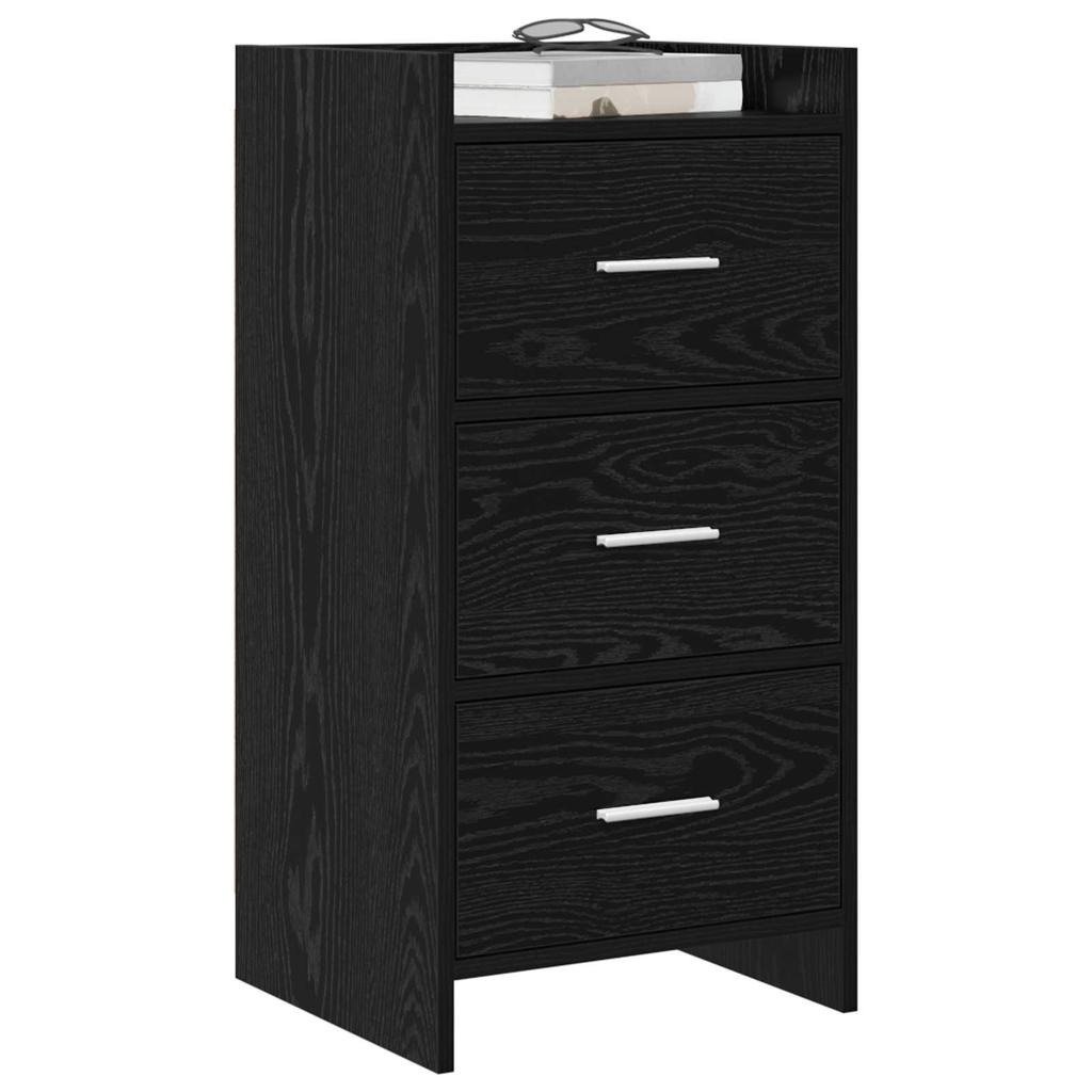 Sideboard in Black Oak Finish 40 x 36 x 80 cm Engineered Wood
