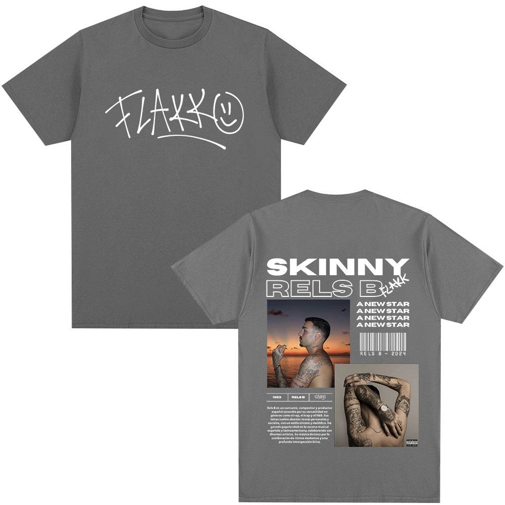 Rapper RELS B Skinny Flakk A New Star Album Merch Tshirt Unisex Women Clothing Fashion Hip Hop Tshirts Cotton T Shirts Streetwear