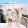 Juldekoration Figur med Stående Jultomte och Älg för Festlig Heminredning