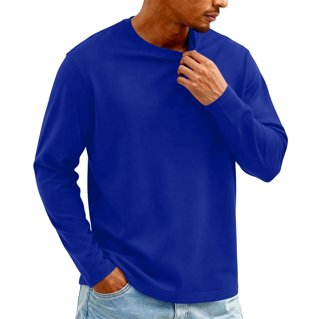 Men's Knit -Neck Long Sleeve T-Shirt | Fashion Casual Pullover For Daily & Weekend Wear