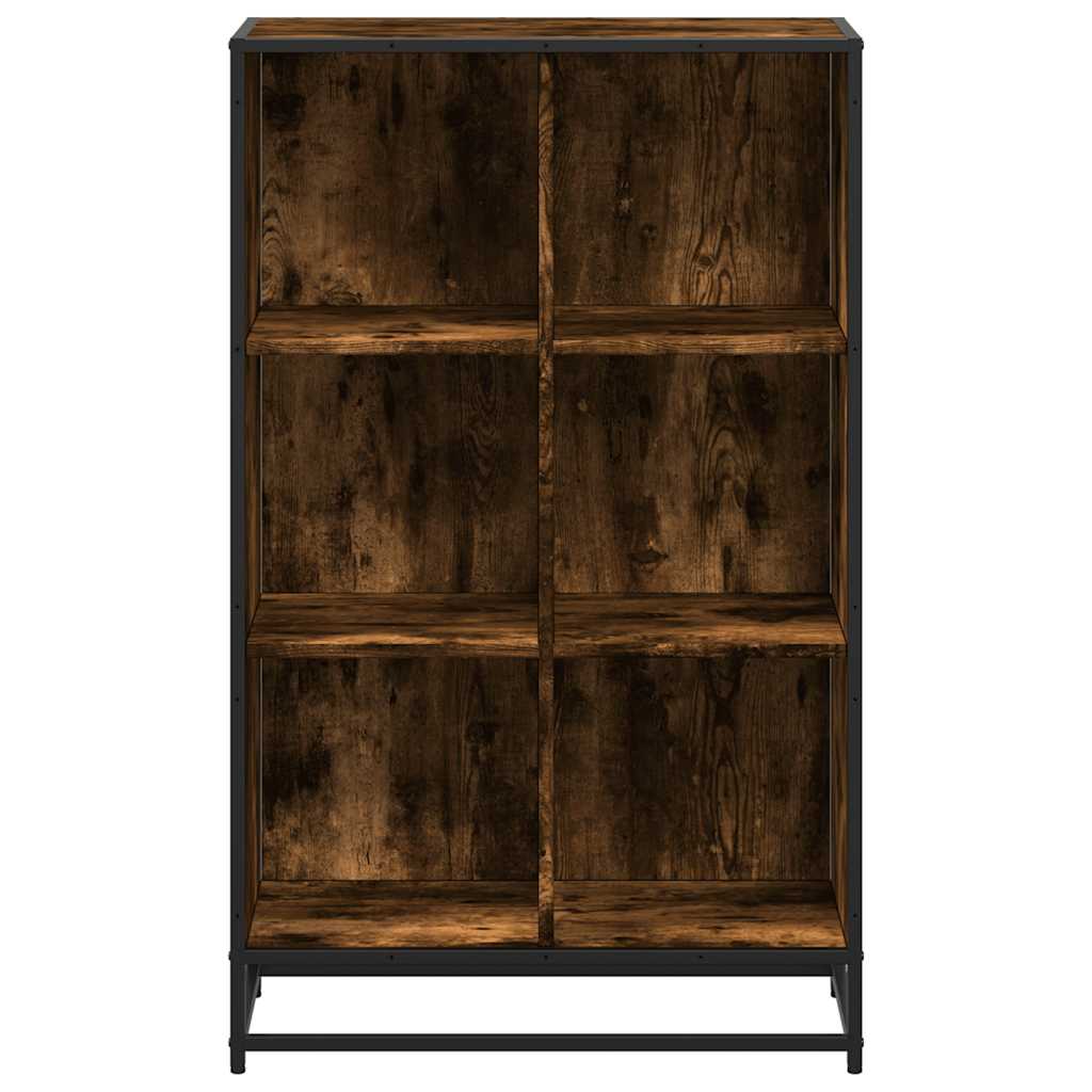 Bookshelf Smoked Oak Finish 65.5 x 33 x 107.5 cm Engineered Wood
